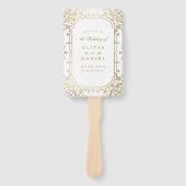 Verziertes Hochzeitsprogramm für goldene Jahrgänge Fächer (Vorderseite)