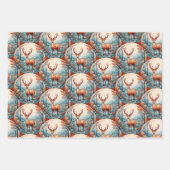 Verziertes Holz Weihnachten Geschenkpapier Set (Vorderseite 3)