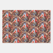 Verziertes Holz Weihnachten Geschenkpapier Set (Vorderseite)