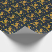 Verziertes HUFFLEPUFF™-Wappen Geschenkpapier (Ecke)