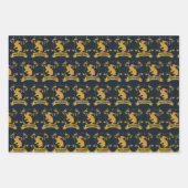 Verziertes HUFFLEPUFF™-Wappen Geschenkpapier Set (Vorderseite 2)