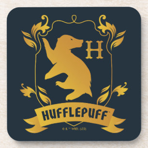 Verziertes HUFFLEPUFF™-Wappen Getränkeuntersetzer