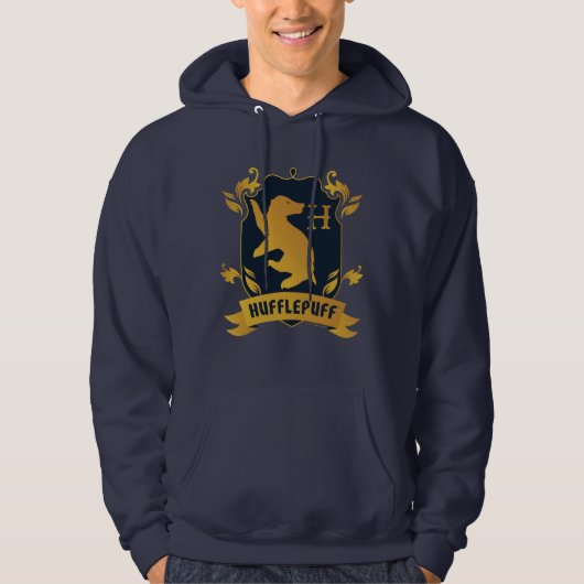 Verziertes HUFFLEPUFF™-Wappen Hoodie (Vorderseite)