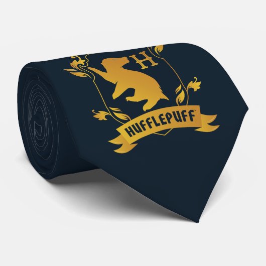 Verziertes HUFFLEPUFF™-Wappen Krawatte (Gerollt)