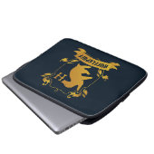 Verziertes HUFFLEPUFF™-Wappen Laptopschutzhülle (Vorne Knopf)