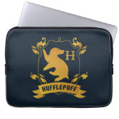 Verziertes HUFFLEPUFF™-Wappen Laptopschutzhülle (Vorderseite)