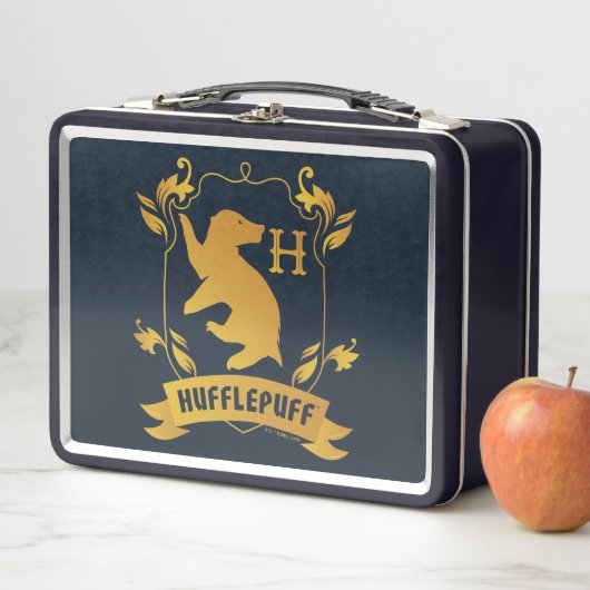 Verziertes HUFFLEPUFF™-Wappen Metall Brotdose (Beispiel)