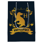 Verziertes HUFFLEPUFF™-Wappen Mittlere Geschenktüte (Rückseite)