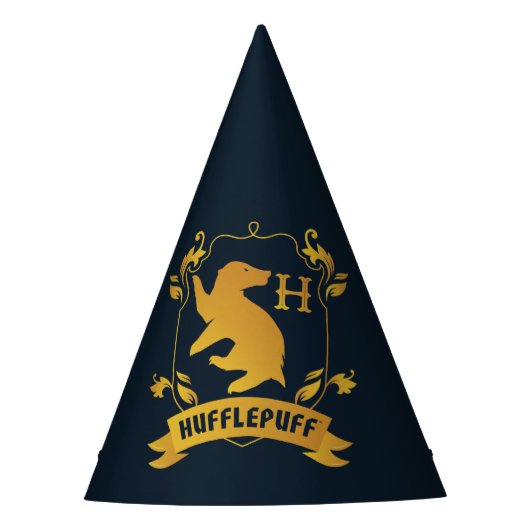 Verziertes HUFFLEPUFF™-Wappen Partyhütchen (Vorderseite)