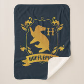 Verziertes HUFFLEPUFF™-Wappen Sherpadecke (Vorderseite)