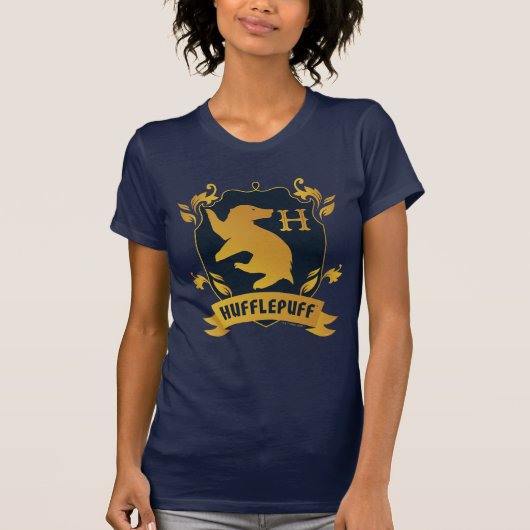 Verziertes HUFFLEPUFF™-Wappen T-Shirt (Vorderseite)