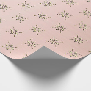 Verziertes italienisches Blumendekor auf roségoldf Geschenkpapier