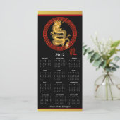 verziertes Jahr des Drachen-Lesezeichens 2012 (Stehend Vorderseite)