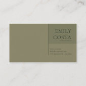 Verziertes Jugendstil-Zauberwald Visitenkarte (Rückseite)