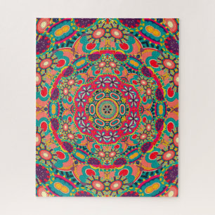 Verziertes Kaleidoskop Mandala Muster Puzzle