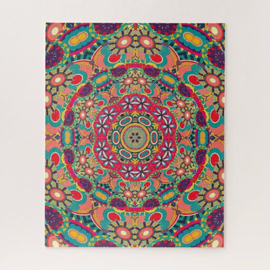 Verziertes Kaleidoskop Mandala Muster Puzzle (Vertikal)