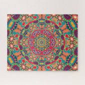 Verziertes Kaleidoskop Mandala Muster Puzzle (Horizontal)