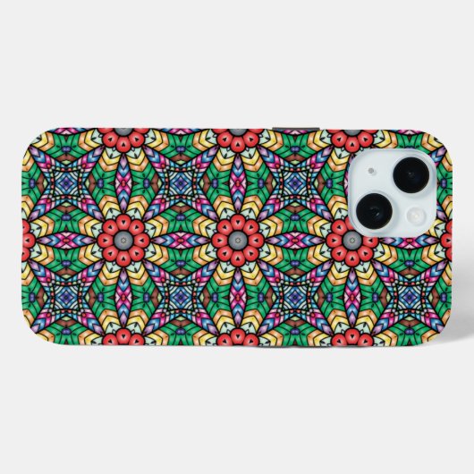 Verziertes Kaleidoskop-Muster Case-Mate iPhone Hülle (Rückseite (Horizontal))