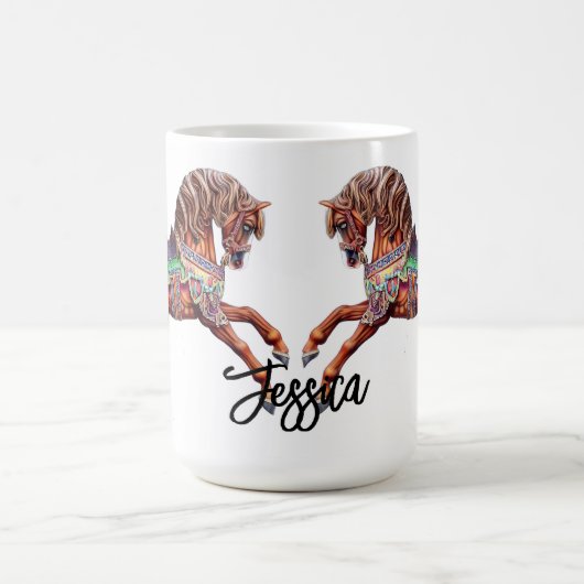Verziertes Karussellpferd Kaffeetasse (Mittel)