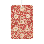 Verziertes klassisches Muster mit roter Blume Autolufterfrischer (Vorderseite)