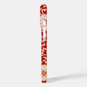 Verziertes klassisches Muster mit roter Blume Case-Mate iPhone Hülle (Rückseite / Links)