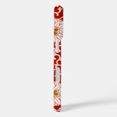 Verziertes klassisches Muster mit roter Blume Case-Mate iPhone Hülle (Rückseite / Rechts)