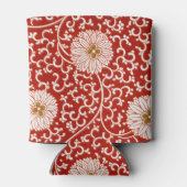 Verziertes klassisches Muster mit roter Blume Dosenkühler (Rückseite)