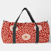 Verziertes klassisches Muster mit roter Blume Duffle Bag (Vorderseite)