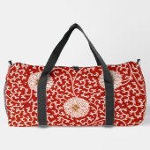 Verziertes klassisches Muster mit roter Blume Duffle Bag (Rückseite)