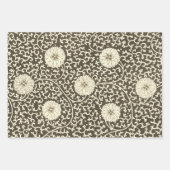 Verziertes klassisches Muster mit roter Blume Geschenkpapier Set (Vorderseite 3)