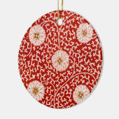 Verziertes klassisches Muster mit roter Blume Keramik Ornament (Links)