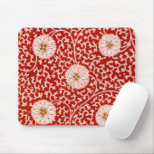 Verziertes klassisches Muster mit roter Blume Mousepad (Mit Mouse)