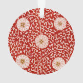 Verziertes klassisches Muster mit roter Blume Ornament (Rückseite)