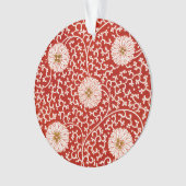 Verziertes klassisches Muster mit roter Blume Ornament (Vorderseite)