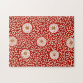 Verziertes klassisches Muster mit roter Blume Puzzle (Horizontal)