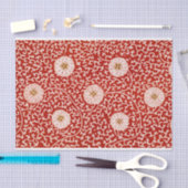 Verziertes klassisches Muster mit roter Blume Seidenpapier (Handwerk)