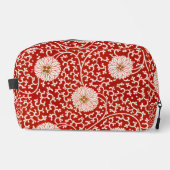 Verziertes klassisches Muster mit roter Blume Waschbeutel (Vorderseite)
