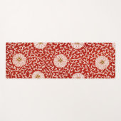 Verziertes klassisches Muster mit roter Blume Yogamatte (Vorderseite (Horizontal))