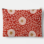 Verziertes klassisches Muster mit roter Blume Zubehörtasche (Rückseite)