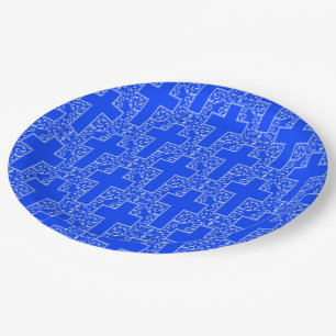 Verziertes Kreuz 8 Blue PAPER PARTY TELLER