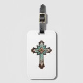 Verziertes Kreuz Gepäckanhänger (Vorderseite Vertikal)