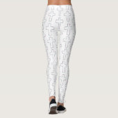 Verziertes Kreuz mit Blumen Leggings (Rückseite)