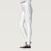 Verziertes Kreuz mit Blumen Leggings (Links)