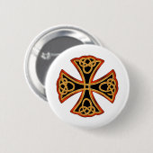 verziertes Kreuz mit Klammer Button (Vorne & Hinten)