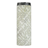 Verziertes Kritzelmuster in Gold & Silber Thermosbecher (Rückseite)