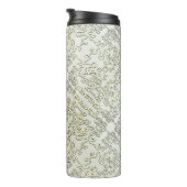 Verziertes Kritzelmuster in Gold & Silber Thermosbecher (Nach rechts gedreht)