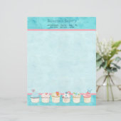 Verziertes Kuchen-kundenspezifisches Briefbogen (Stehend Vorderseite)