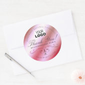 Verziertes Logo für die Farbabweichung in Girl-Ros Runder Aufkleber (Umschlag)