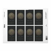 VERZIERTES MANDALA SILVER PALE GOLD BLACK CANDLE E (Vorne)