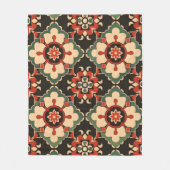 Verziertes Medallion-Muster Fleecedecke (Vorderseite)